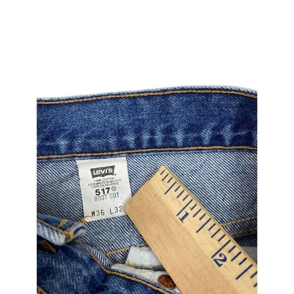 Vintage Levi’s 517 Boot Cut Jeans Red Tab Jeans Size 36x32 100% cotton L@@K - Picture 8 of 13